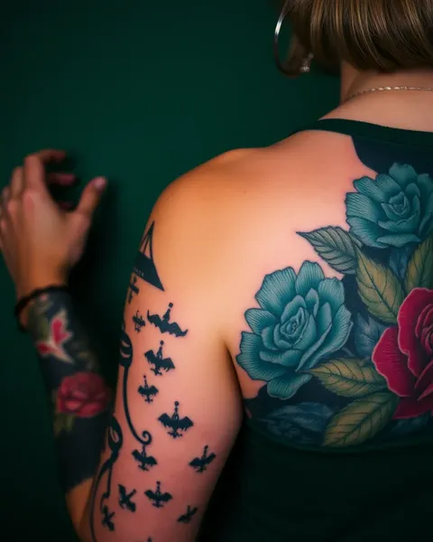 **Tatuajes de Coloridos Contraste para Expresión Personal**