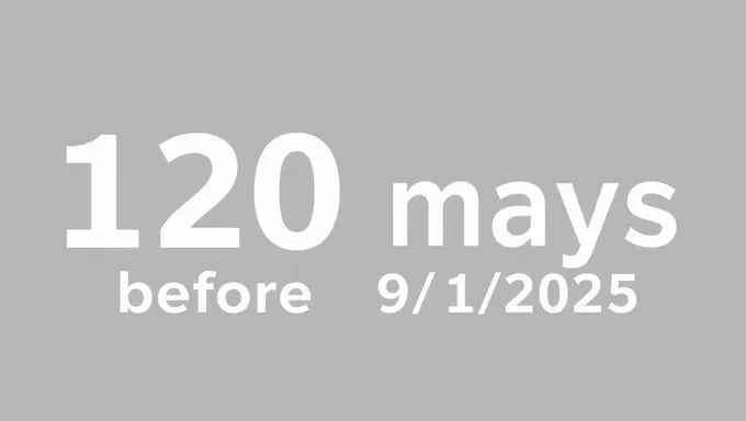 1 de septiembre de 2025: 120 Días Restantes en Conteo