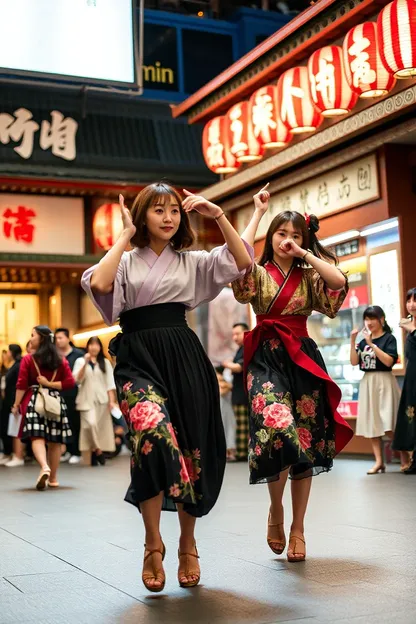 4K de definición: chicas japonesas bailando desnudas juntas