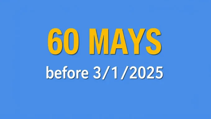 60 Días Antes de 3/1/2025: Un Conteo