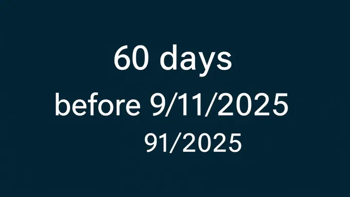 60 días antes del 1 de septiembre de 2025: el tiempo se acaba