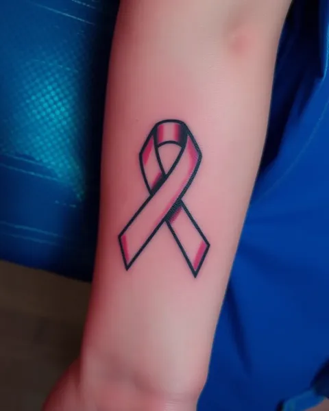 Abrazar tatuajes de cinta de cáncer por una causa