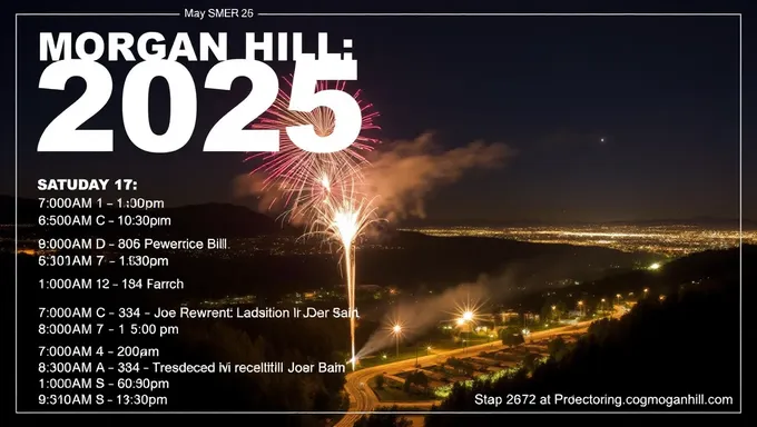 Acceso en línea a la programación de fuegos artificiales de Morgan Hill 2025