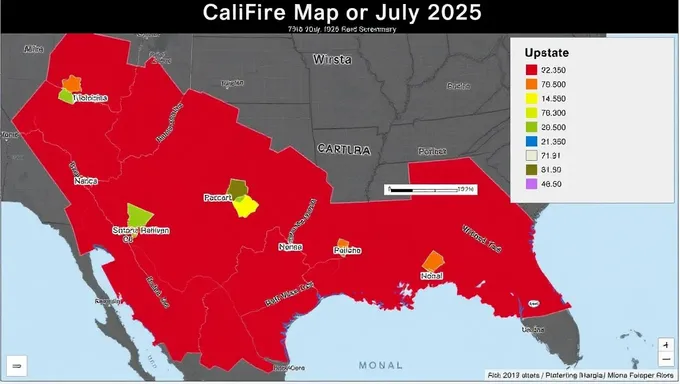 Actualización del mapa de Calfire lanzada el 5 de julio de 2025