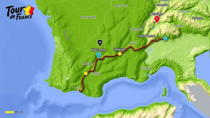 Ahora disponible el mapa de ruta del Tour de Francia 2025