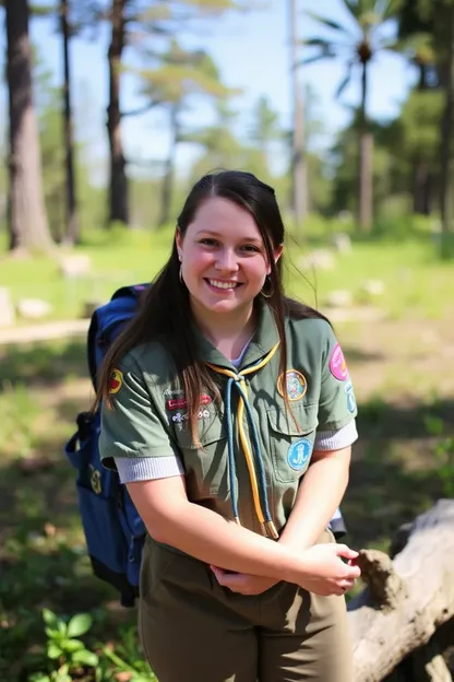 Alaina Dawson trabaja como voluntaria en la Girl Scout