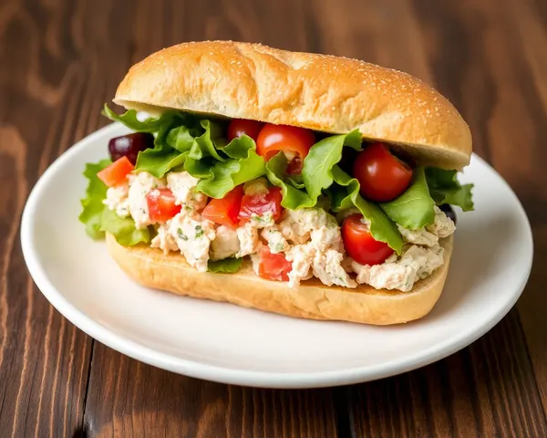 Archivo PNG de ensalada de atún en hoagie con detalles de extensión