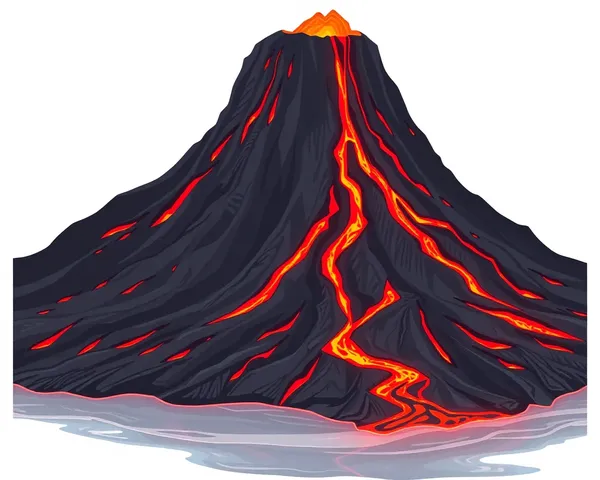 Archivo PNG de volcán para diseño gráfico