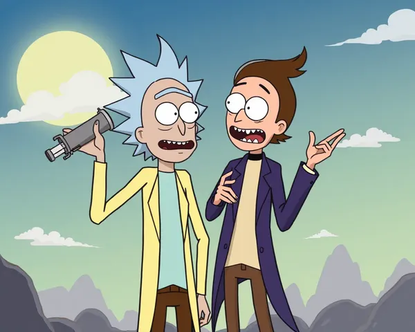 Archivo de PNG de Calicatura de Ricky y Morty guardado