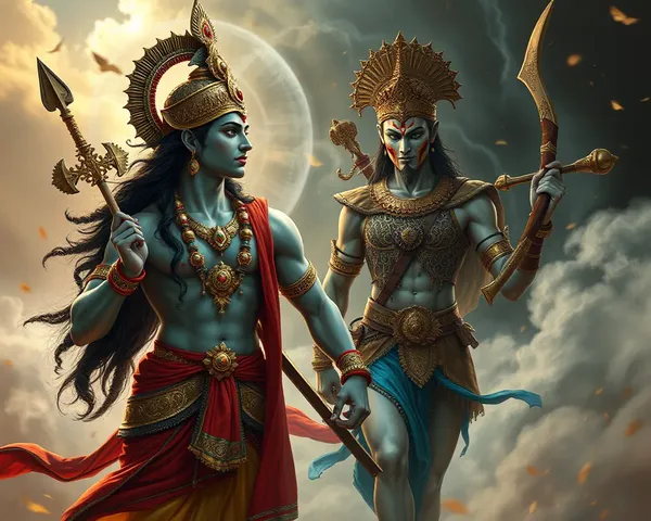 Archivo de Tamaño de Imagen PNG de Krishna y Arjuna