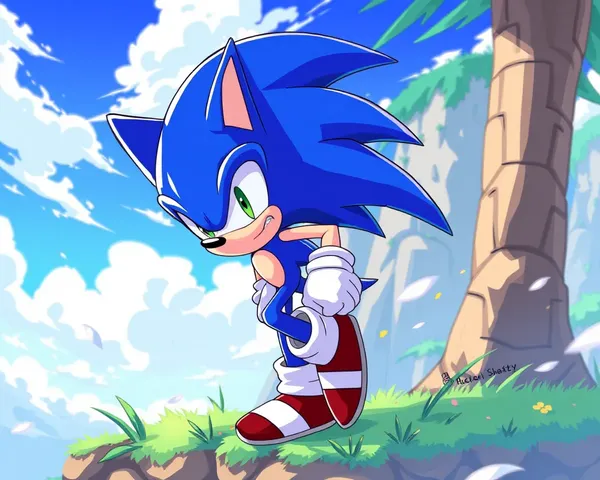 Archivo de imagen PNG de Sonic Azul guardado