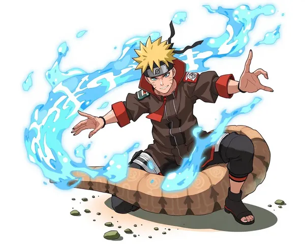 Archivo de imagen de Naruto de llama de serpiente descargado en formato PNG