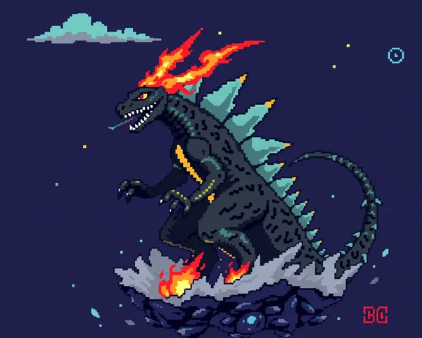 Archivos PNG de Godzilla 8 bits localizados de nuevo