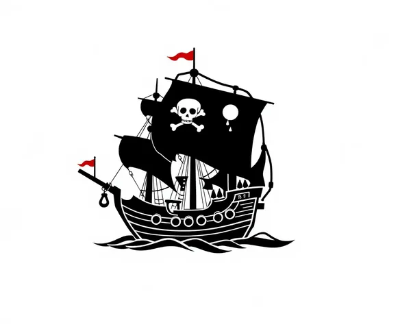 Archivos de trazos de barco pirata gratuitos en formato PNG para diseño