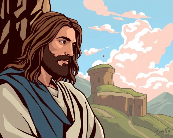 Arte de Jesús en formato PNG hermoso