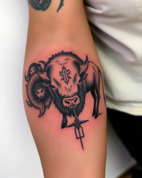 Arte de Tatuaje de Bison y su Significado Cultural