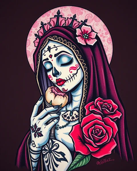 Arte de Tatuaje de Santa Muerte