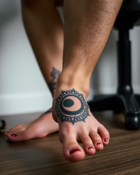 Arte de Tatuaje en el Pie para Inspiración Masculina