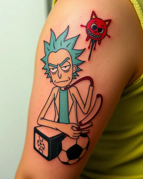 Arte de tatuaje Rick y Morty para entusiastas de ciencia ficción