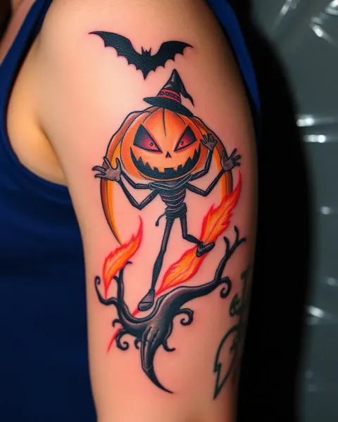 Arte de tatuaje de Halloween para los valientes