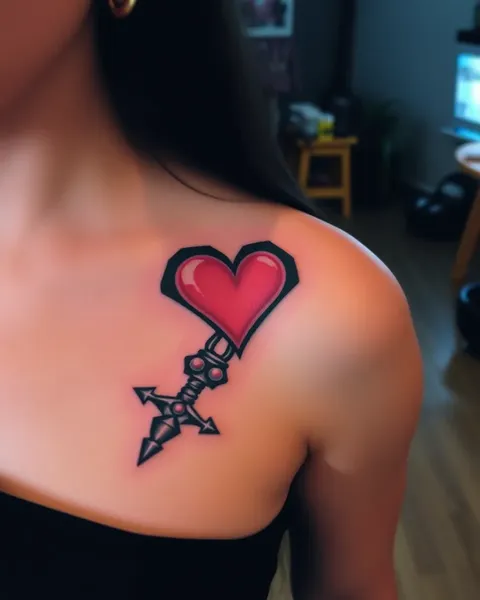 Arte de tatuaje de Keyblade de Reino de Corazones revelado