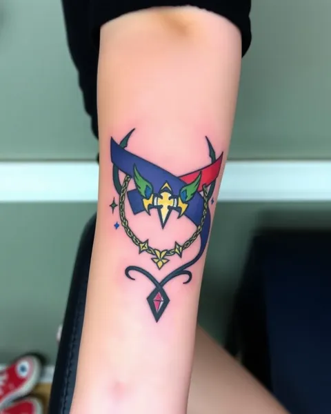 Arte de tatuaje de Sailor Moon para decoración corporal