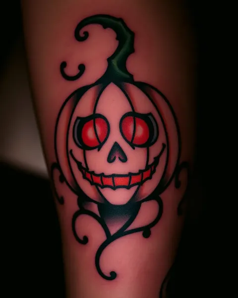 Arte de tatuaje de calabaza de jack o'lantern: expresión artística y creatividad