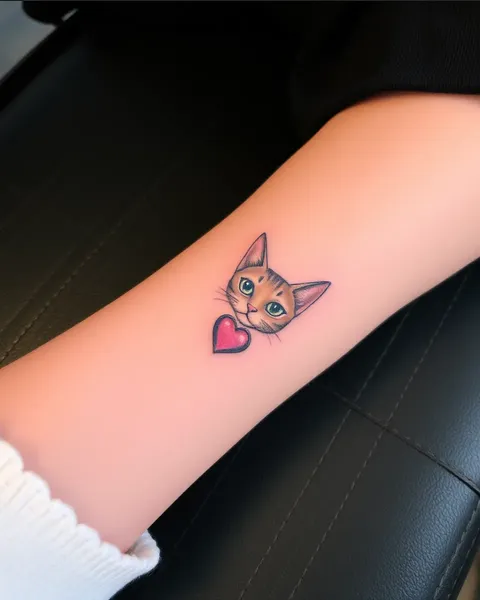 Arte de tatuaje de gato pequeño para aquellos que aman a los felinos