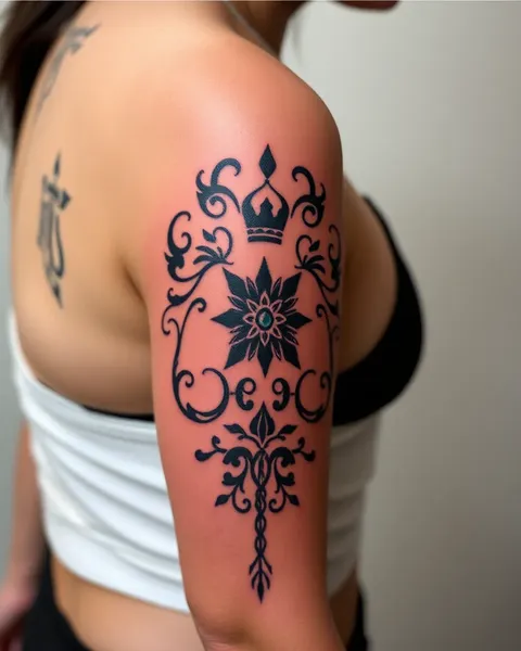 Arte de tatuaje ornamental para inspiración de decoración corporal