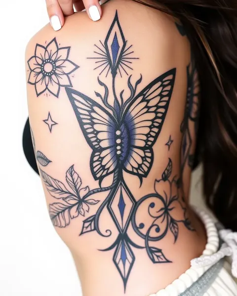 Arte exquisito en patrones de tatuaje para mujeres