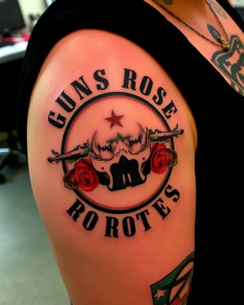 Arte y diseño de tatuaje de Guns N' Roses