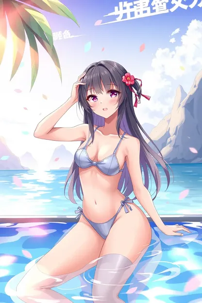 Aventura de tiempo de bikini de chica anime AI