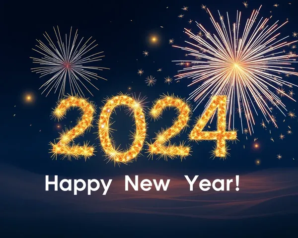 Año Nuevo Feliz 2024 PNG Archivo de Nuevo