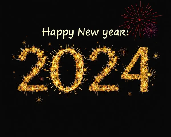 Año nuevo feliz 2024, archivo de archivo PNG repetido