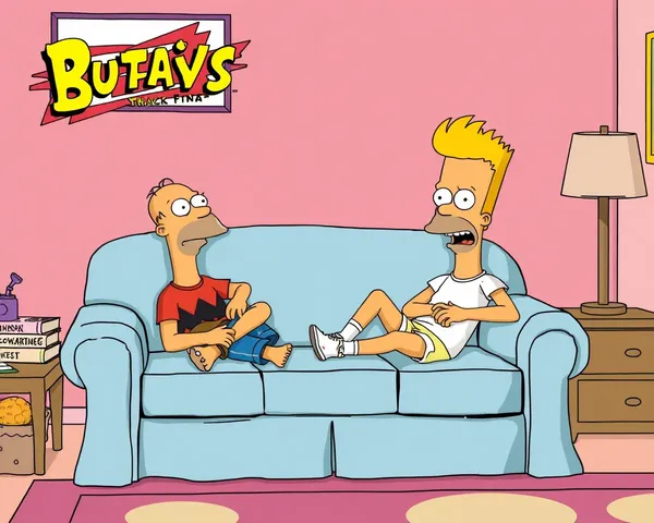 Beavis y Butt-Head se sientan en el sofá PNG