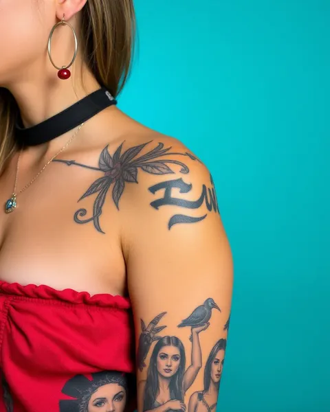 Belleza de tatuajes laterales femeninos