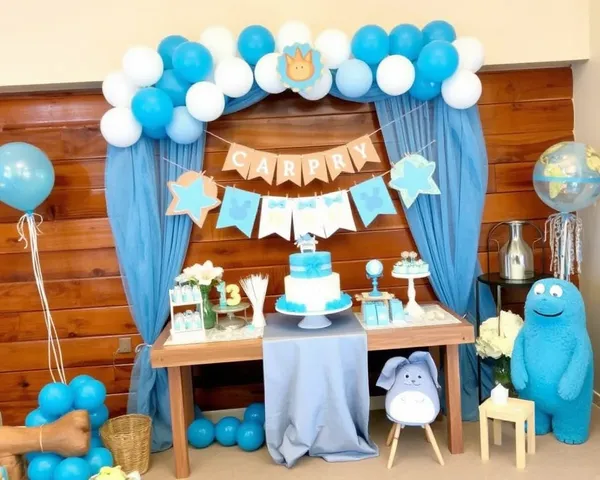 Biberón azul PNG para baby shower