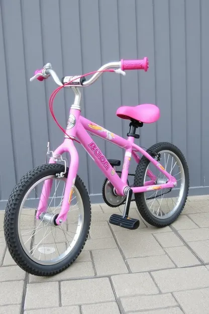 Bicicleta de niña de 18 pulgadas con características de seguridad