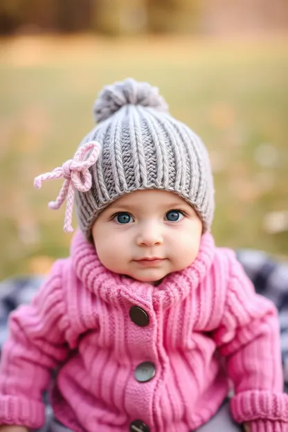 Bonitos gorros para bebés niñas para invierno y otoño