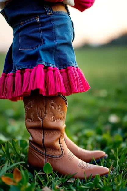 Botas de cowboy para niñas pequeñas para jugar y divertirse