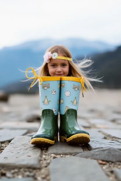 Botas de lluvia para chicas para moda elegante