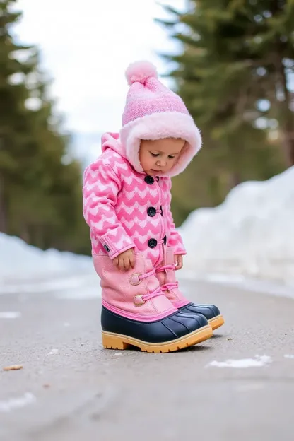 Botas de nieve para niñas de corta edad para divertirse en la nieve