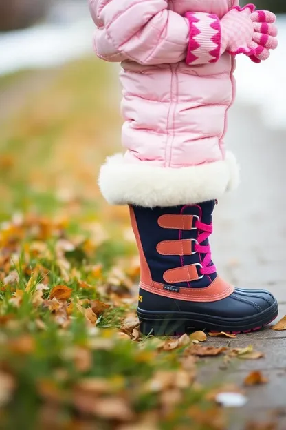 Botas de nieve para niñas de corta edad para días de nieve