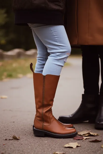 Botas marrones para moda de invierno de chicas