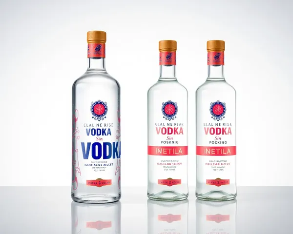 Botella de vodka sin marca en formato de imagen PNG