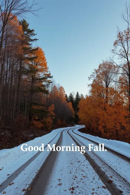 Buen Día, Imagen de Otoño: Un Saludo Estacional para un Nuevo Día