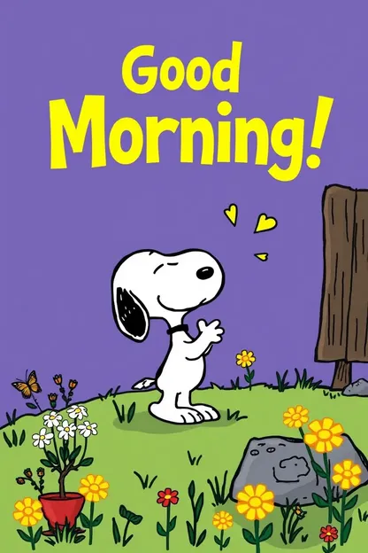 Buen día Snoopy: Álbum de fotos de la mañana de Snoopy