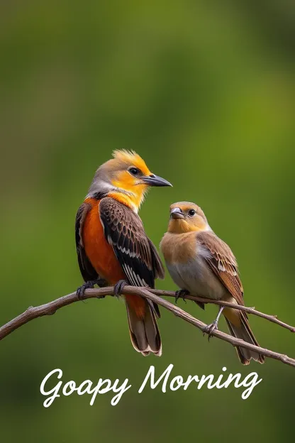 Buenas Mañanas Pájaros Imágenes Escena Hermosa