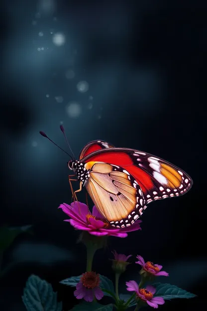 Buenas Noches Imágenes de Mariposa en Entornos Serenos