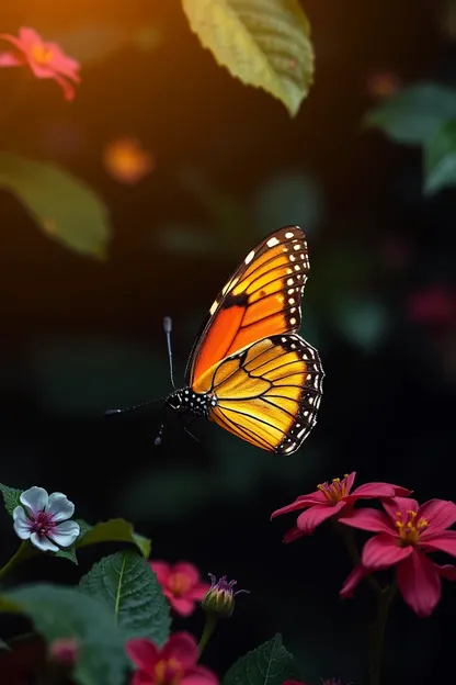 Buenas Noches Imágenes de Mariposa en Entornos Tranquilos